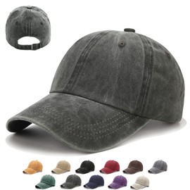 XIEXIESHER Unisex Baseball Cap for Men and Women, 1/2 Pieces, One Size, Metal Closure, Adjustable, 14 Colours, Vintage Baseball Cap, Retro Peaked Cap, UV Protection, Outdoor, Travel, Fishing, Camping