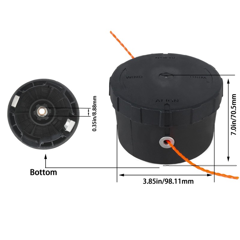 TOKDOOT 49-16-2714 Easy Load Trimmer Head for Milwau-kee,Weed Eater attachments