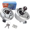 WJSKDQ 2PCS 2" Flush Pull Slam Latch Marine or Boat