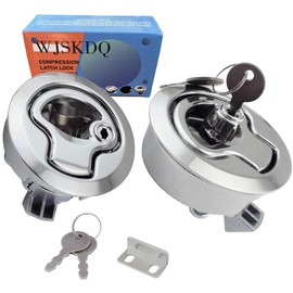WJSKDQ 2PCS 2" Flush Pull Slam Latch Marine or Boat Door Deck Hatch 1/4" - Locking Style Marine Hatch Latch Lock
