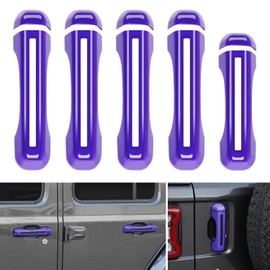 CheroCar Cubierta para manija de puerta Jeep JL, cubierta para manija de puerta trasera para Jeep Wrangler JL JLU Sports Sahara Freedom Rubicon 2 puertas y 4 puertas (morado)