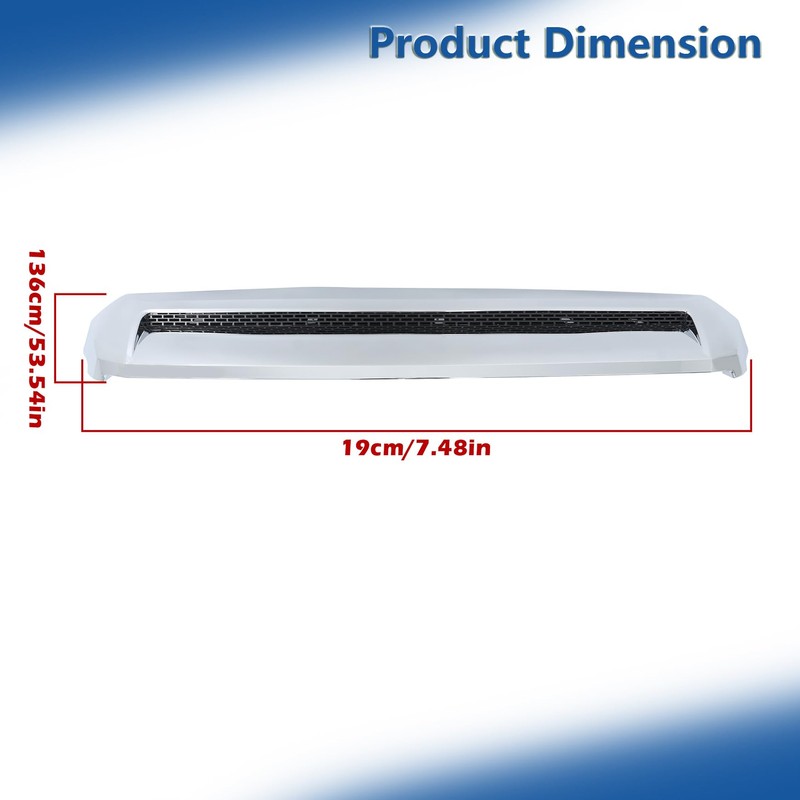 Silscvtt Front Upper Hood Bulge Molding Grille Trim Chrome Replacement