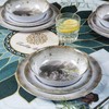Melamine Dinnerware set for 4 - Dinner Plates Bowls Set