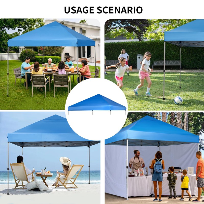 10x10 Canopy Replacement top, Waterproof Canopy Replacement Cover for Straight