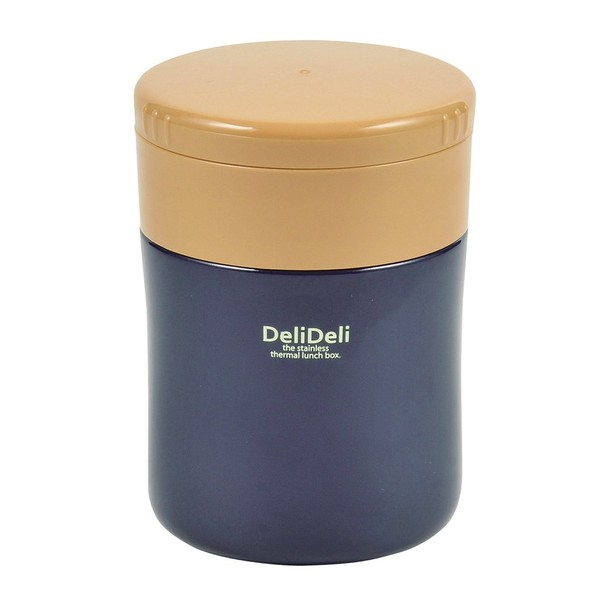 パール金属 デリデリ フードマグ 280 スプーン 付 ネイビー HB-3325