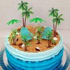 22Pcs Green Palm Tree Cupcake Topper Decoration, Luau Green Decoration