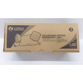 LITHONIA LIGHTING 219VN3 2-LIGHT LED WHITE EMERGENCY UNIT WITH ADJUSTABLE OPTICS