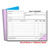 Cherry Carbonless NCR Daily Timesheet Duplicate Book A5 50 Sets