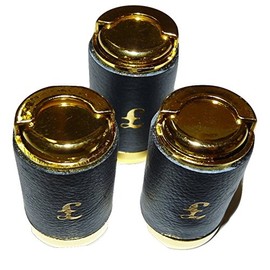 £1 Coin Holders (Holds New £1 Coins) Leather Bound Choose from 1,2,3,4 or 5 Holders! (one Pound Coin Holders) (3 Holders)