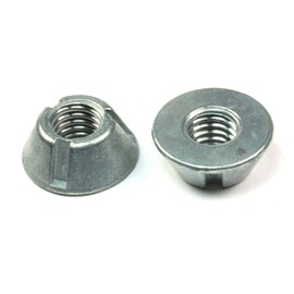 (V#10) 5pcs 3/8-16 Tri-Groove Tamperproof Security Nuts Zinc Anti-Theft Zamak5