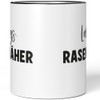 JUNIWORDS Tasse, Lieblings-Rasenmäher, Schwarz (7765075)