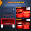 Nilight RV Tail Light 2PCS 72 LED Red Running Stop