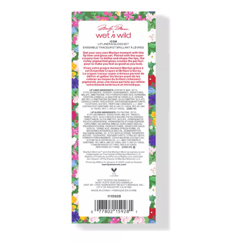 Wet n Wild Set Labios Rojos Marilyn Monroe Delineado Y