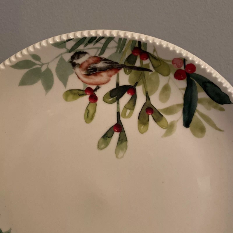 Bird Better Homes and Gardens Holiday 9” Salad Plate “Merry”