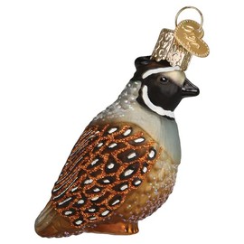 Old World Christmas Quail Glass Blown Ornament for Christmas Tree