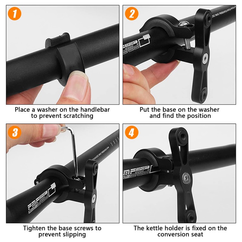 cersaty® Bottle Holder Adapter, Waterproof Bottle Holder Adapter Bicycle with
