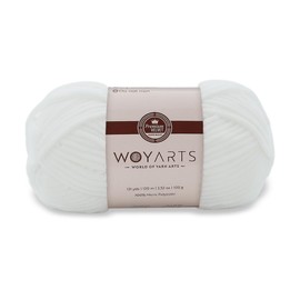 Woyarts Velvet Yarn – Super Bulky Chenille Yarn for Crochet & Knitting, 100g (120m) – Buttery Soft, Durable, No-Shed, Perfect for Baby Blanket, Amigurumi, DIY Crafts (A-White, 1 Skein)