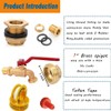 Rain Barrel Spigot, Brass Faucet Kit for Rain Water Barrel,