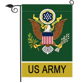 Patriotic Military US ARMY Garden Flag Vertical Double Sized 12.5 x 18 Inch,Military US ARMY Theme Memorial Day Veterans Day Labor Day Burlap Yard Outdoor Hanging Flag Decor (US ARMY)