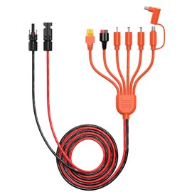 Tonton 7-in-1 Solar Panel Connector Kit, Universal M-C-4 Cable to DC 8mm XT60 Anderson Adapter for RC Battery RV GZ Yeti Jackery Ecoflow River Renogy Power Station, Generator