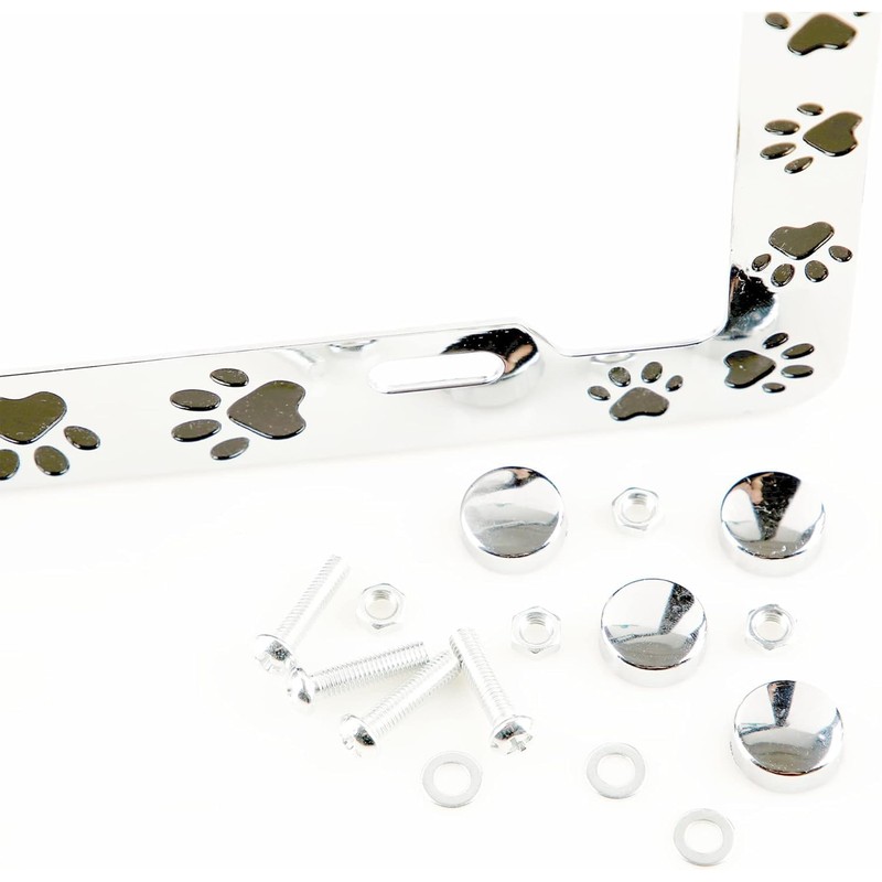 3D Dog Paw Print License Plate Frame, Cat Paw License