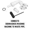 Invero® Universal Hose Waste/Drain Kit for Dishwasher or Washing Machine
