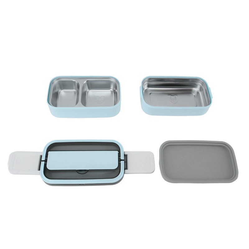 Lunch Box Double Layer Microwave Safe Leakage Proof Stainless Steel