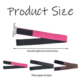 3 Pcs Elastic Wig Bands Adjustable Wig Melting Bands with Velcro Front Laying Strap Wrap to Lay Hairline Edges Belt for Grip Keeping Wigs