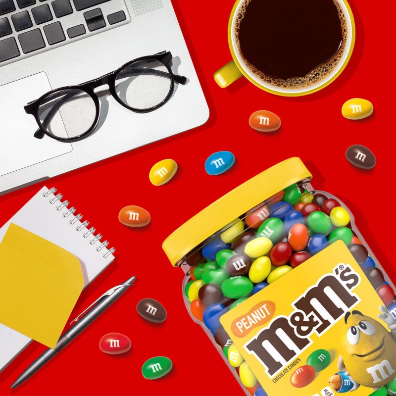 M&M'S Peanut Milk Chocolate Candy Jar 62 oz