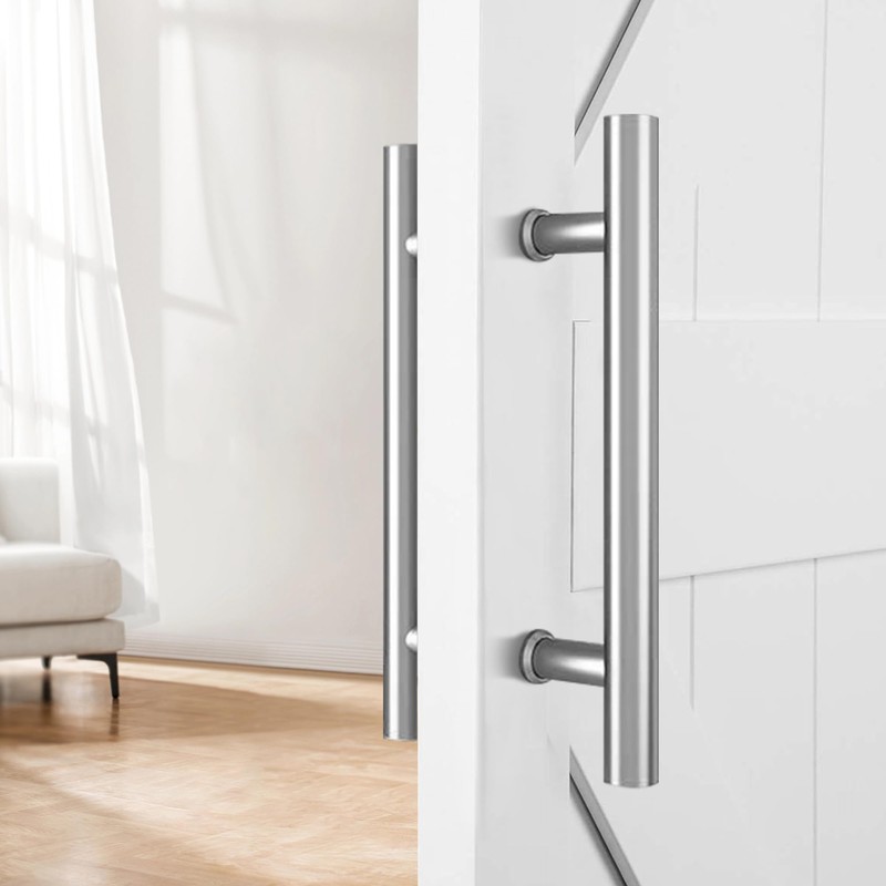 JUBEST 12" Push Pull Barn Door Handle, Double Side H