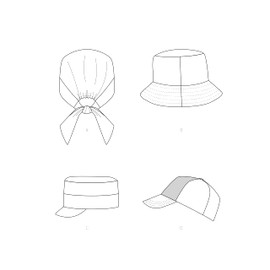 Simplicity SS9509A Adult and Child Hat Sewing Pattern Kit, Code S9509, Sizes Adult XS-S-M-L/Kid's XS-S-M-L