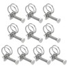 PATIKIL 16-19mm Adjustable Double Wire Hose Clamp 10pcs 304 Stainless