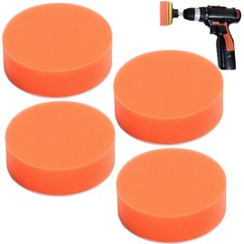 Fogman Polisher Buff, Sponge Buff for Car, Floor, Car Wash, Polishing, Electric Waxing, Set of 4 (Flat / 3.1 inches (80 mm)