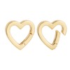 BENECREAT 10 Pieces Brass Spring Rings 18K Gold-Plated Heart Carabiner
