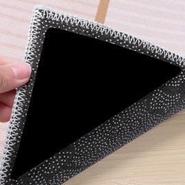 BALEINE 16PCS Rug Tape, Double Sided Non Slip Rug Gripper for Hardwood Floors, Reusable Gripper Prevent Sliding, Washable Carpet Tape for Area Rugs (Triangle)