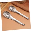 iplusmile 2Pcs Stainless Steel Caviar Colander Spoons Cooking Strainer Scoop