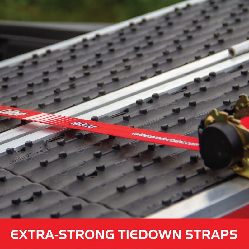 Caliber Retrax Ratchet Tie Down Strap Set 13412, Self-Retracting, 2