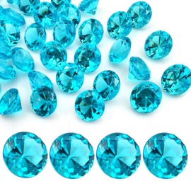 LYHLYA Gemstones for Children, Sky Blue Acrylic Diamonds, 25 mm, Decorative Diamonds, Acrylic Gemstones, Fake Gemstones for Vase Fillers, Wedding Vases, Table Decoration, Party Decorations