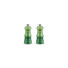 Le Creuset Set 2 Mini Macina Sale e Pepe, Plastica ABS, Rispettivamente 5 x 5 x 12.1 cm, Macina in Ceramica, Bamboo, 44900114080000