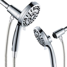 EJG Magnetic Shower Head with Socket Lock System - High Pressure Handheld Shower Head, Tool-Free Installation, Adjustable Spray Modes for Bathroom/Baby/Pet, Ideal for Elderly & Water-Saving Homes