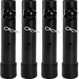 WUWEOT 4 Pack Table Leg Extenders, Adjustable Folding Table Leg Risers, 2 Levels Heights Metal Heavy Duty Metal Table Leg Extensions for Folding Tables Straight/Bent Leg, Rise 3.5" / 5"