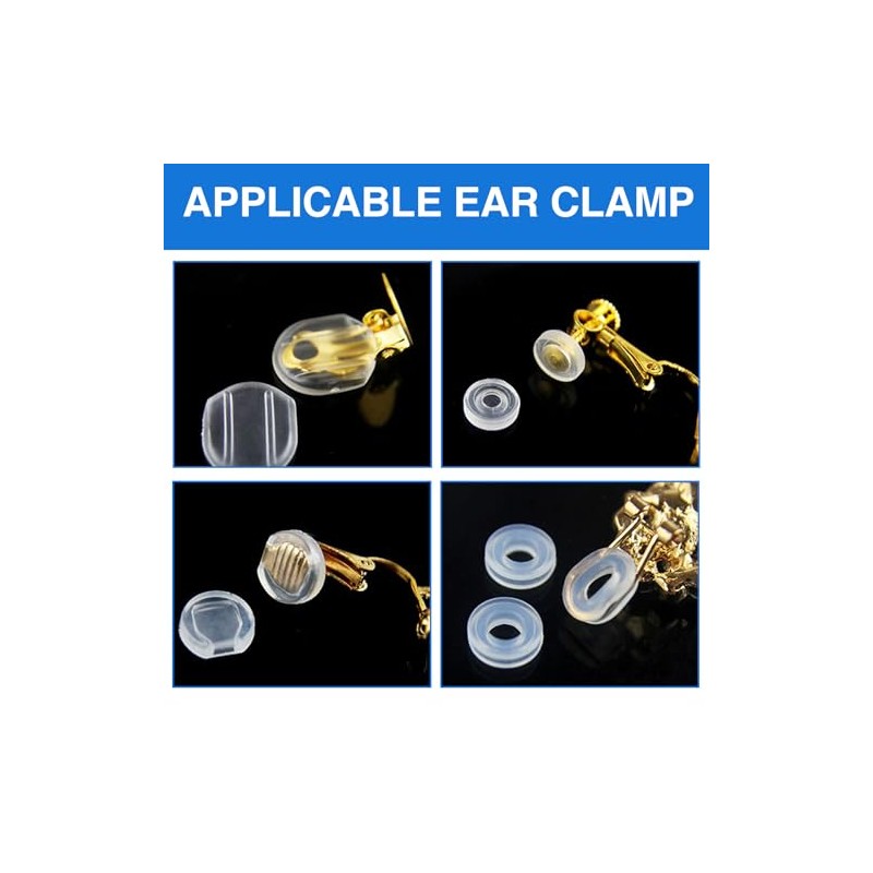 Almohadillas de Silicona para Aretes de Clip 120 Unidades
