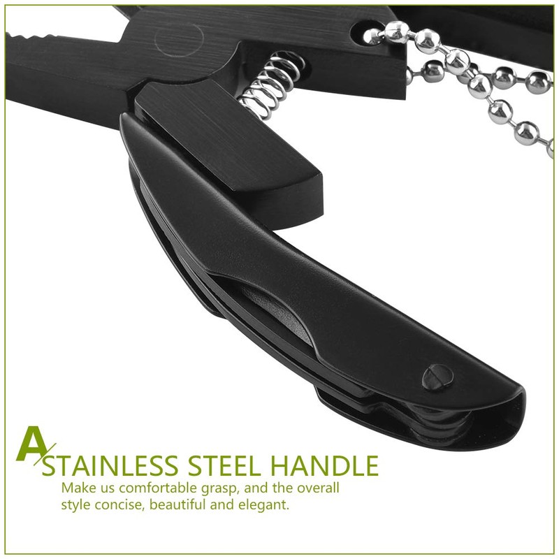 Portable Multitool Pliers Mini Folding Pliers for Business Gift/Outdoor Black