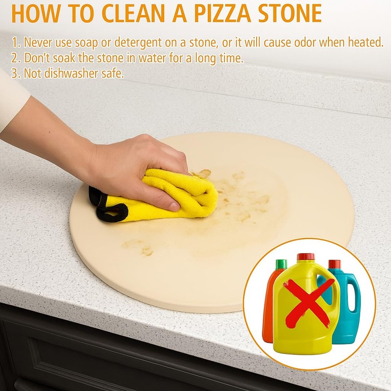 GDGZJJD Extra Large Pizza Stone 22" x 14",Cooking Stone for