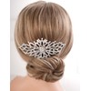 Missgrace Peine para el pelo con diamantes de imitación plateados
