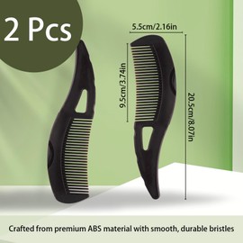 2 Stück Schuppenkamm, Kopfhaut Kamm, Dandruff Comb, Kamm für Saubere Kopfhaut, Entgiftungskamm Entfernung Schuppen Schmutz, Hohler Zahnkopf Energiemassagekamm Bessere Haarqualität für Damen Herren