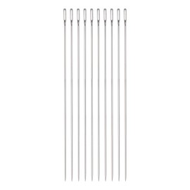 HARFINGTON 10pcs 5.91 Inch Upholstery Needles Large Eye Stitching Needles Stainless Steel Straight Hand Sewing Needles for Home Hand Sewing Leather Tapestry Embroidery Tufting Webbing Carpet