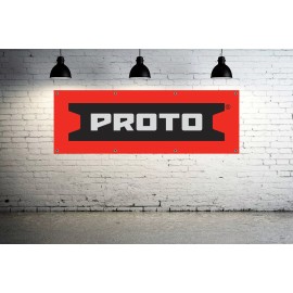 creativeRCgraphics.com For PROTO Tools Brand Exposure 2'x6' Vinyl Banner Sign Tool Garage Shop Man Cave