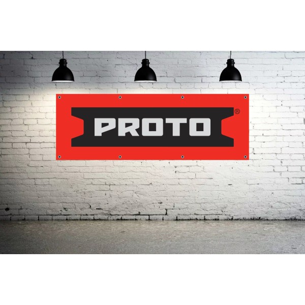 creativeRCgraphics.com For PROTO Tools Brand Exposure 2'x6' Vinyl Banner Sign