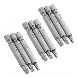 Eyech 3 Sets 3pcs Magnetic Square Head Bits Square Screw Drive Bit Set 1/4-Inch Shank Square Tip Bit Square Head Screwdriver Bits SQ1 SQ2 SQ3 2 Inch Length